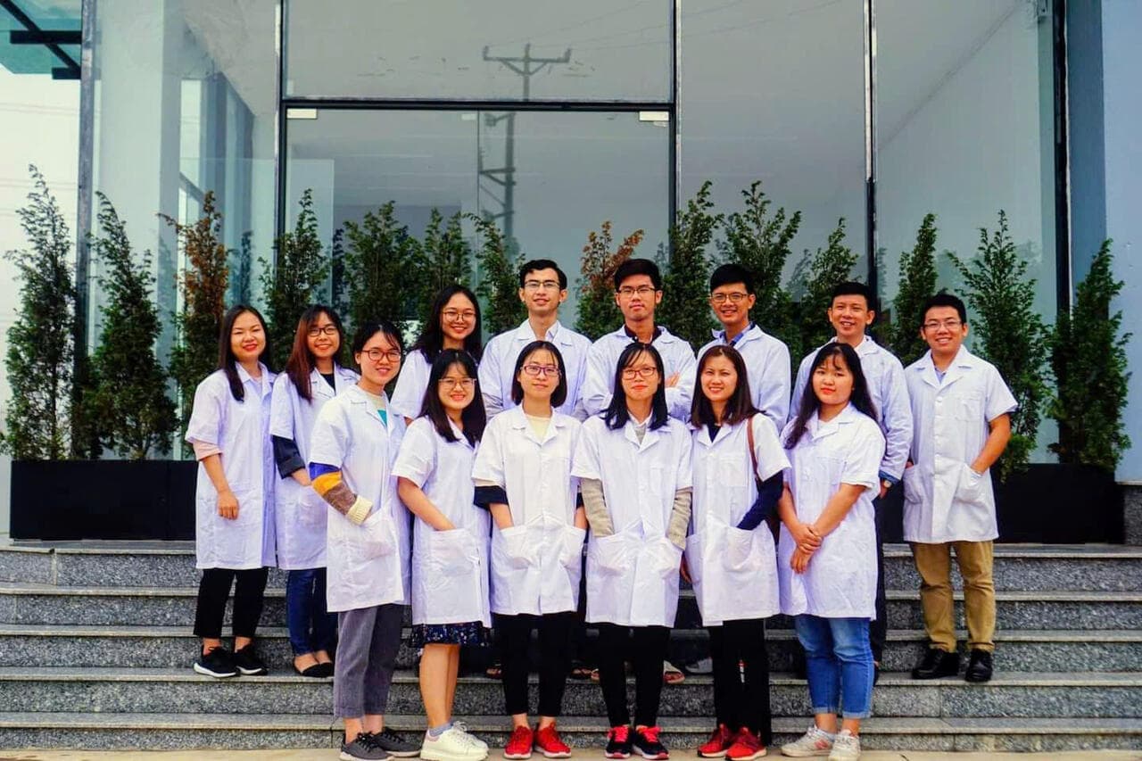 Vietnamese medical team in white coats ready to support international patients